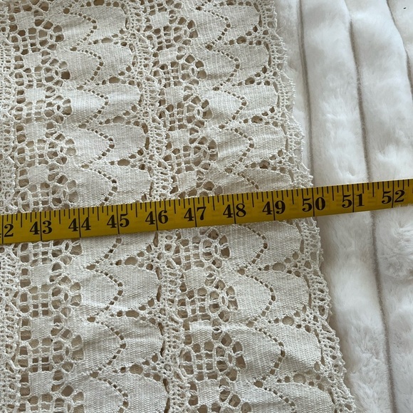 Bohemian Cream Lace Crochet Bell Sleeve Dress Womens S/M Cottagecore Romantic - Picture 12 of 12